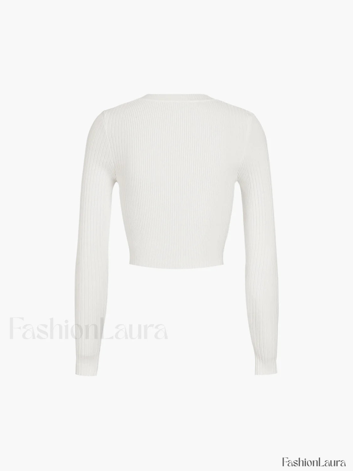 Cutout Split Beads Detail Ribbed Knit Top Knit Tops