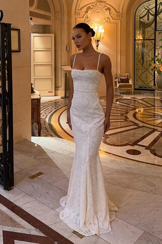 Sexy Spaghetti Strap Back Lace Up Formal Dress Main image