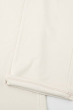 Roll Waist Solid Color Low Rise Knit Pants