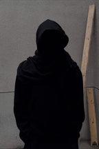 Scarf Hood Cutout Pullover Hoodie