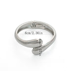 Wide Openwork Coil Metal Cuff Bracelet
