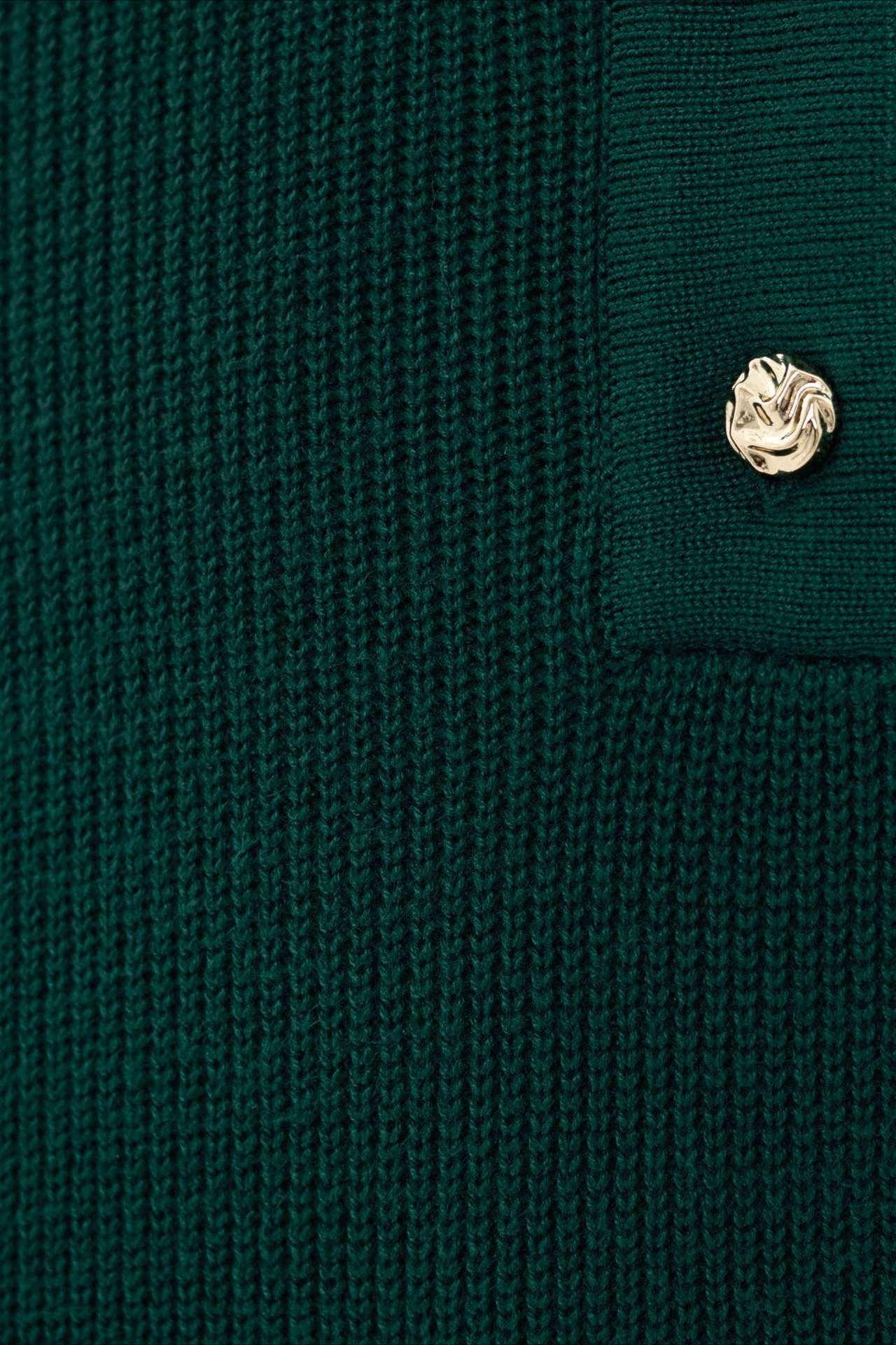 Elegant Collared Knit Sweater Dress