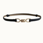 Slim Double Buckle Narrow Belt