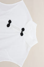 Mandarin Collar Button Knit Fitted Tank Top