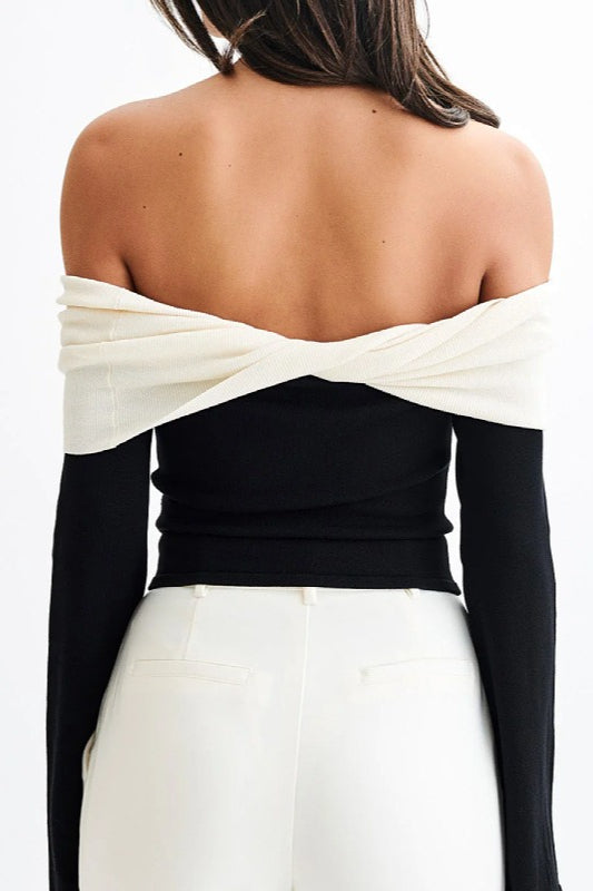 Elegant Off Shoulder Knit Sweater Secondary image