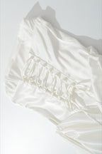 Strapless Satin Scarf Draped Cocktail Dress