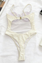 Solid Underwire Slim Fit One Piece Swimwear