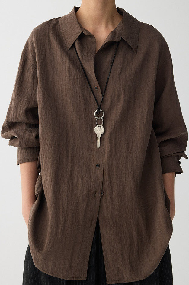 Draped V Neck Textured Blouse Main image