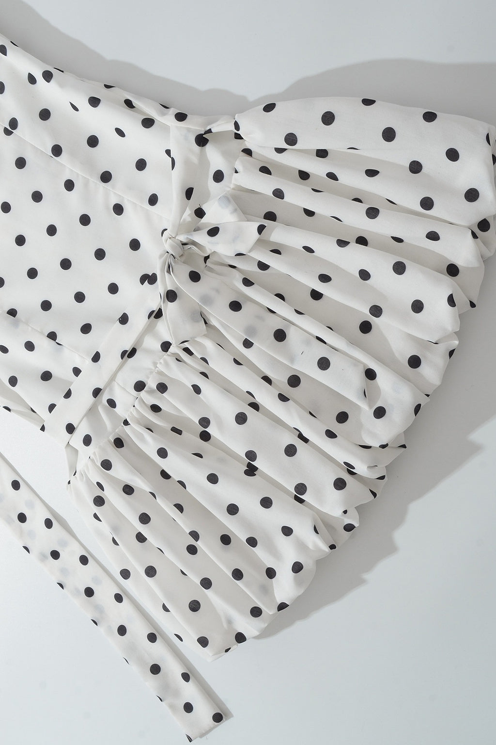 Polka Dot Halter Ruffle Hem Mini Dress