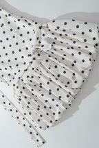 Polka Dot Halter Ruffle Hem Mini Dress
