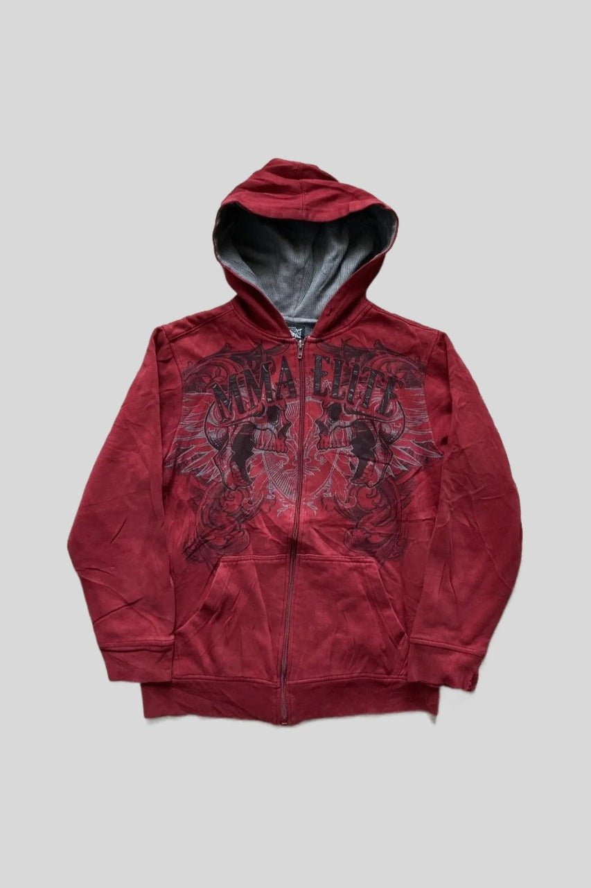 Gothic Graphic Relaxed Full Zip Hoodie