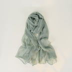 Solid Color Lightweight Linen Feel Long Elegant Scarf