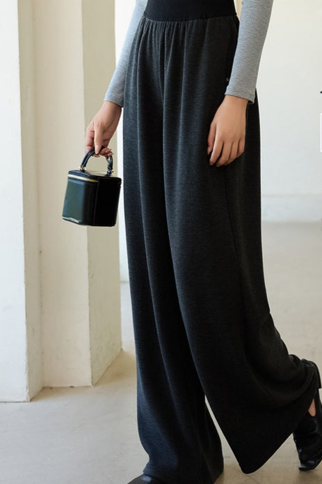 Antibacterial Fleece High Waist Knit Pants Secondary image