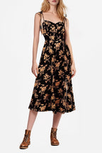 Strap Slim Bodycon Floral Dress
