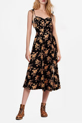 Strap Slim Bodycon Floral Dress