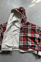 Reversible Checkered Patchwork Heavyweight Hoodie