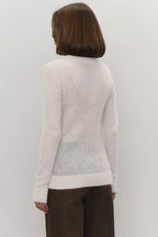 Sheer Blend Round Neck Knit Top