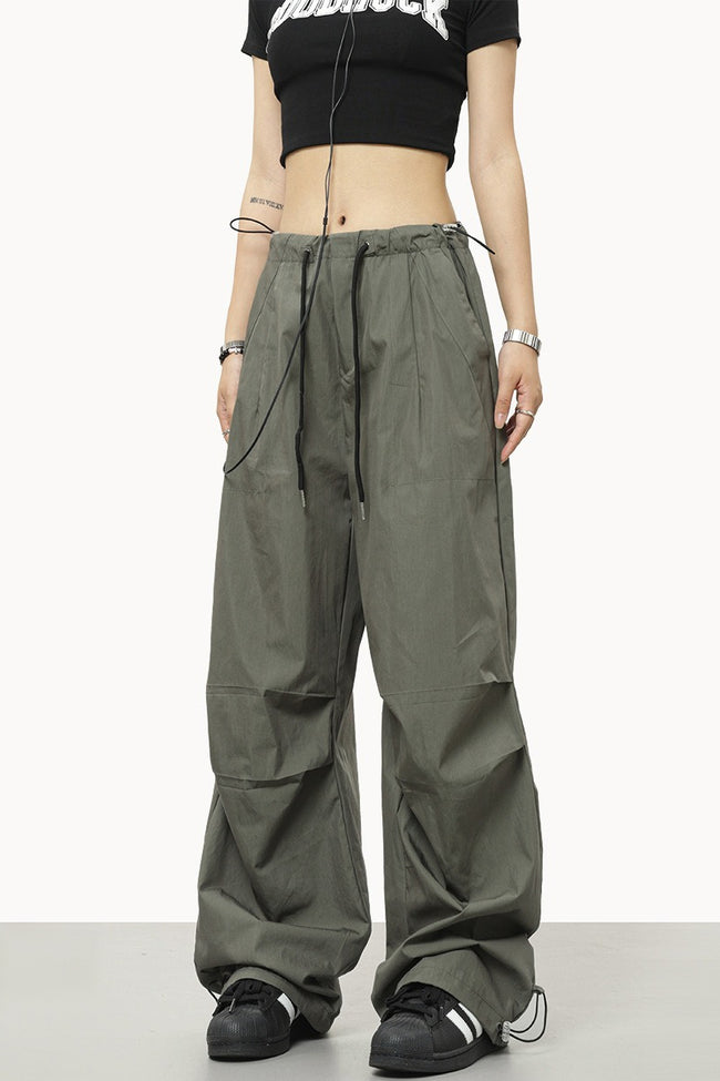 Relaxed Fit Drawstring Waist Cargo Pants Main image
