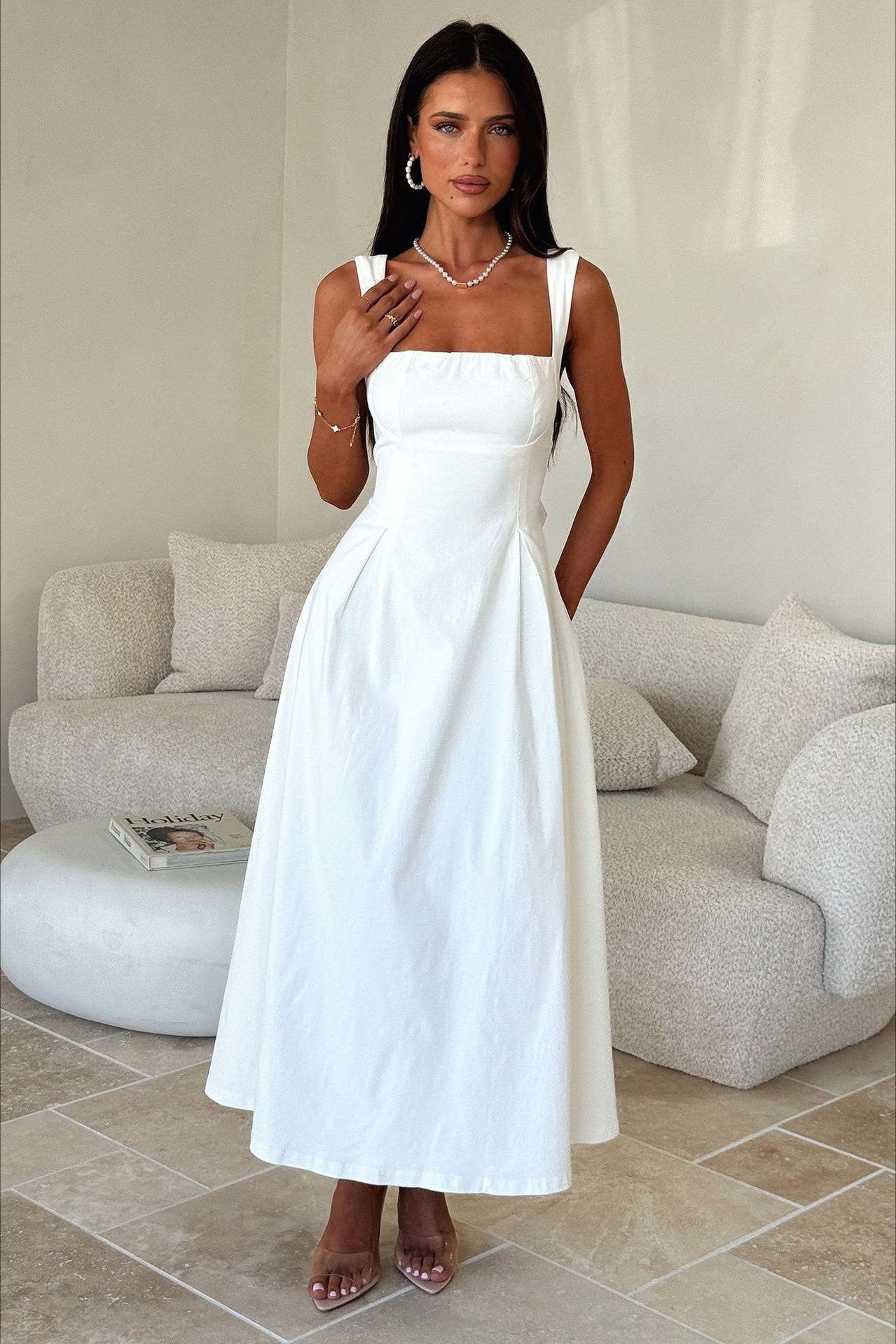 Waist Cinched Strap Vacation Dress Secondary image