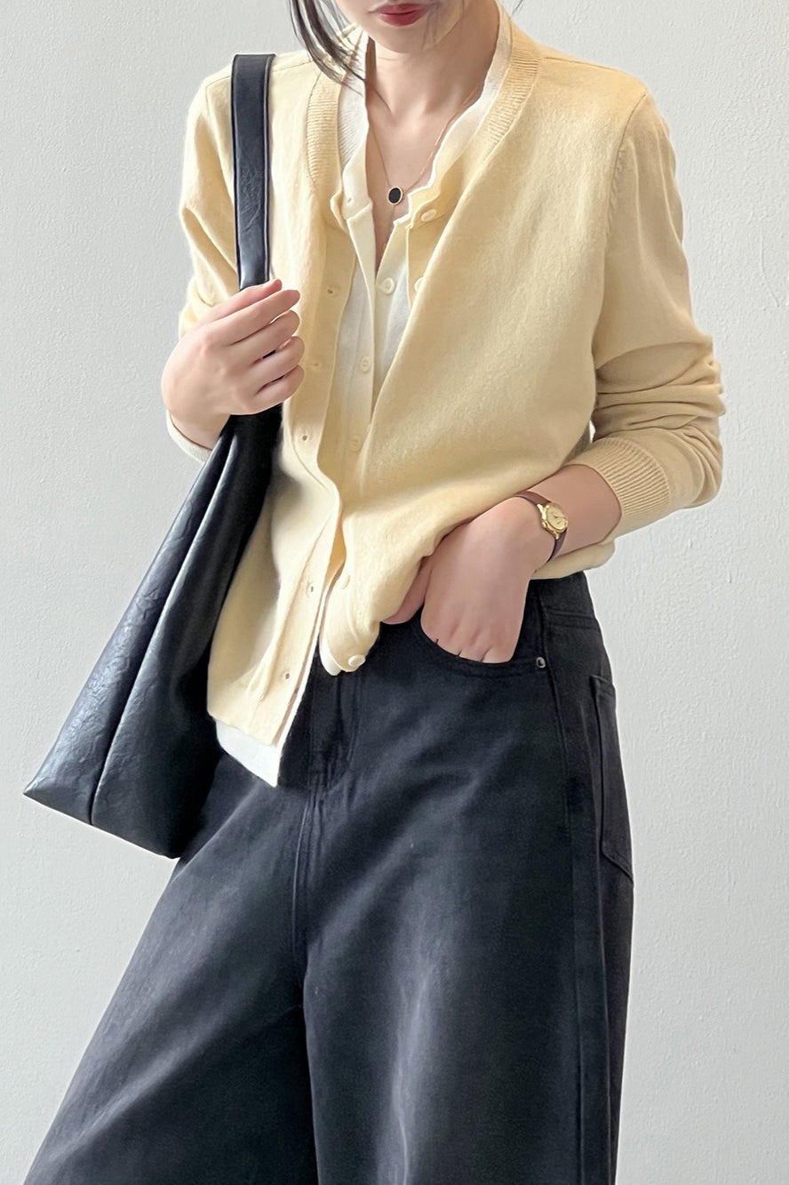 Color Block Layered Cardigan Secondary image