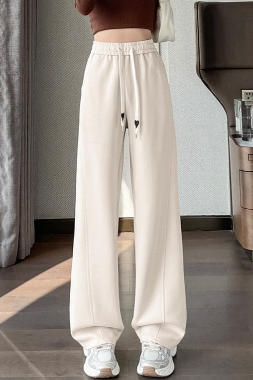 Draped Wide Leg Plush Knit Pants Secondary image