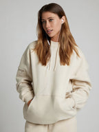 Solid Eye Mask Hoodie Pants Two Piece Set