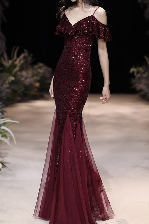 Off Shoulder Sequin Mesh Party Dress Secondary image