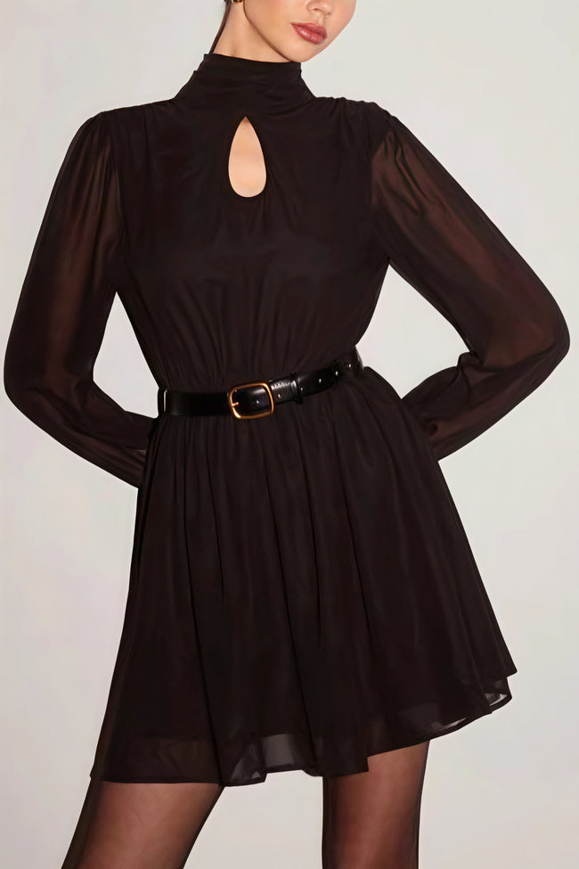 Backless Long Sleeve Mini Dress Main image
