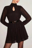 Backless Long Sleeve Mini Dress