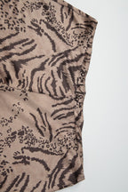 Sexy Tiger Print Cutout Backless Halter Top Shorts Set