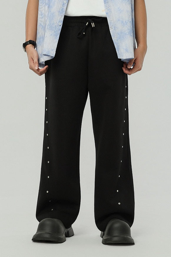 Vintage Rivet Drawstring Casual Sweat Pants Secondary image