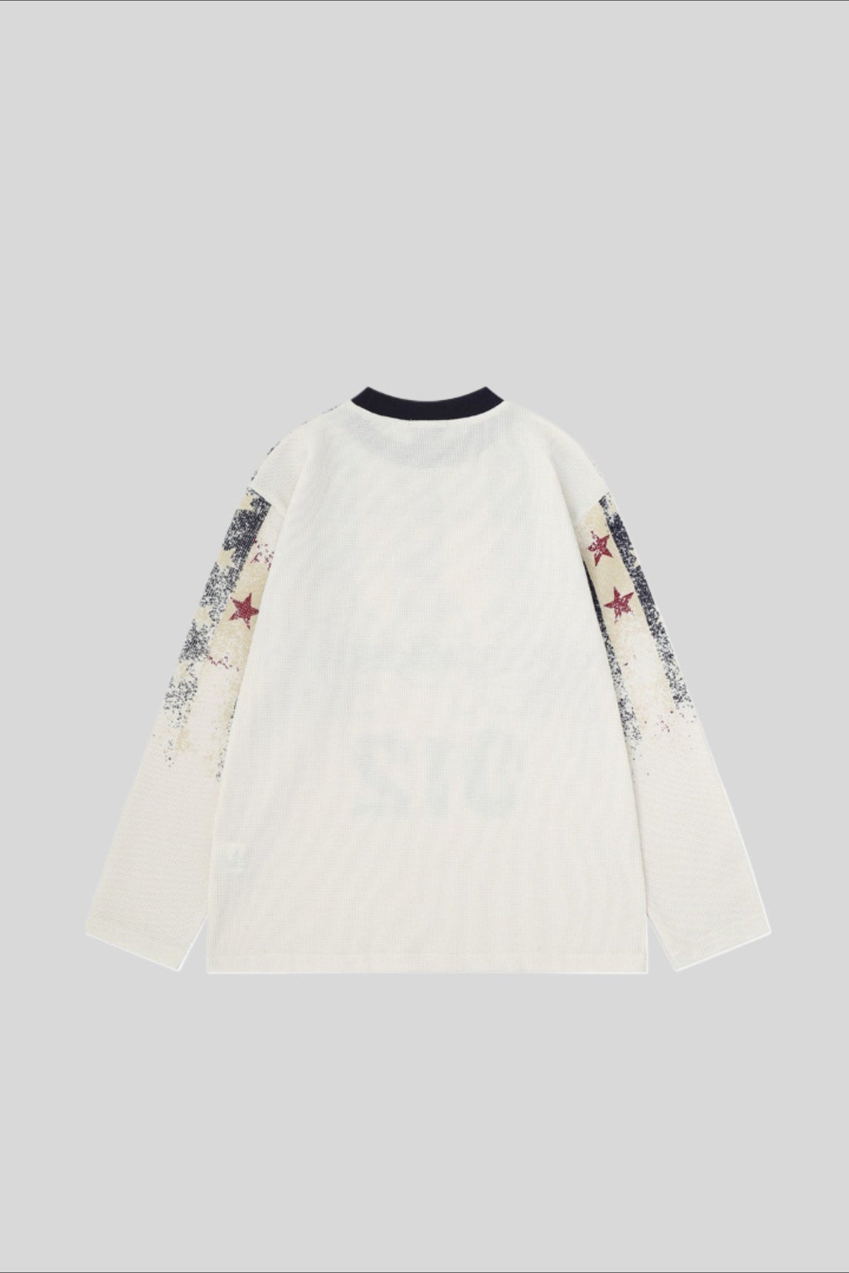 Star Stripe Sports Graphic Waffle Long Sleeve Tee