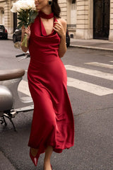 Draped Cowl Party Dress