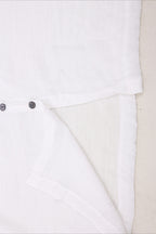 Button Front Drawstring Waist Maxi Boho Dress