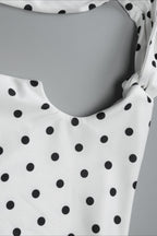 Polka Dot Asymmetrical Slim Fit Mini Dress