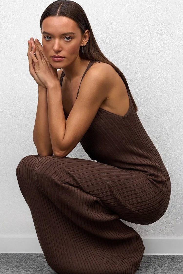 Slim Fit Knit Cami Sweater Dress