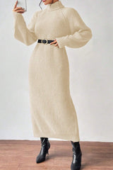 Turtleneck Pullover Sweater Dress