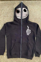 Distressed Skull Hand Broken Heart Gothic Hoodie