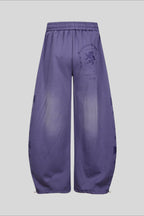 Washed Script Barrel Leg Sweatpants