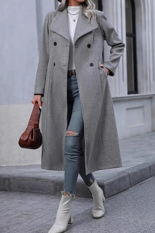Slim Fit Double Breasted Wool Overcoat Secondary image