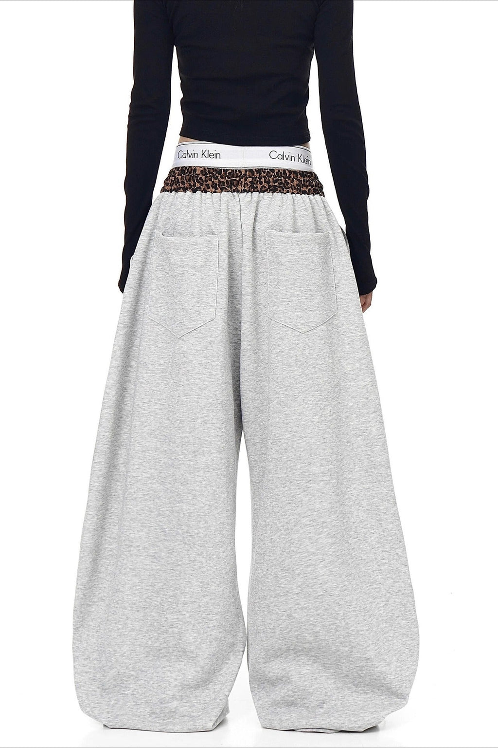 Gothic Cross Graphic Baggy Barrel Leg Sweatpants