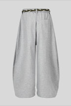 Rope Belt Minimal Wide Leg Sweatpants