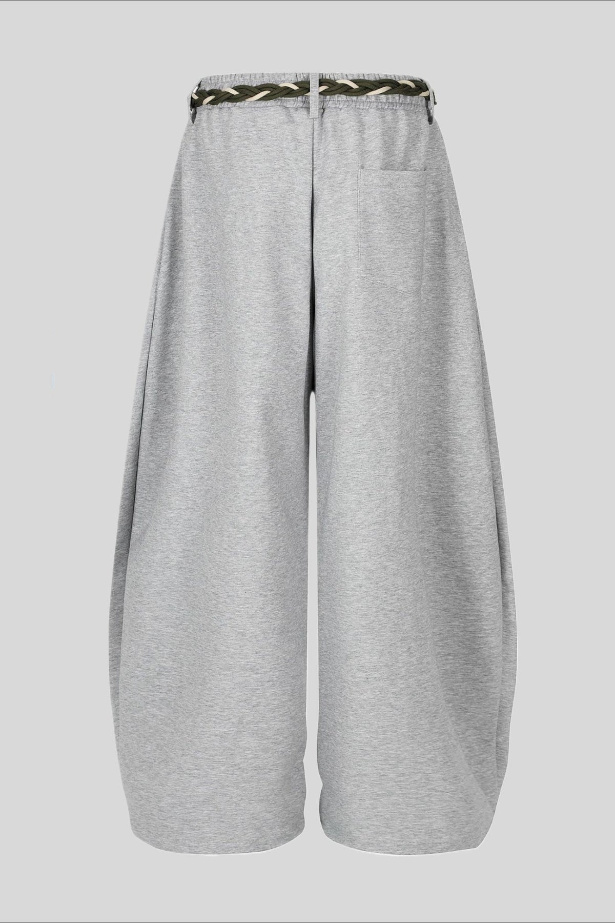 Rope Belt Minimal Wide Leg Sweatpants