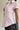 Pink White Vertical Stripe Cinched Waist Blouse Secondary image