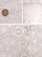 Lace V Neck Ruffle Mini Boho Dress