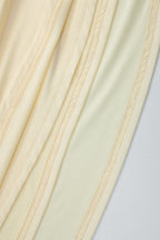Deep V Halter Ruched Backless High Slit Maxi Dress