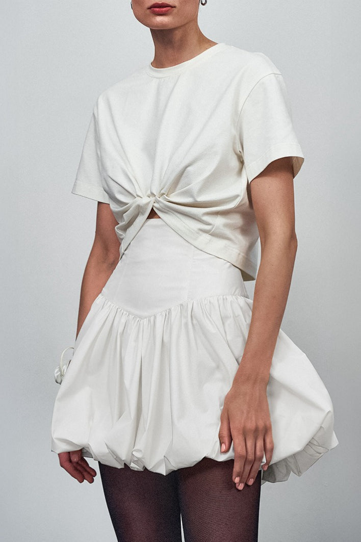 Cotton A-Line High Waist Versatile Mini Skirt Secondary image