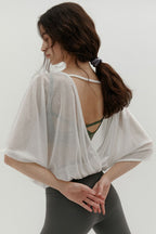 Quick Dry Cropped Backless Sun Protection Tee