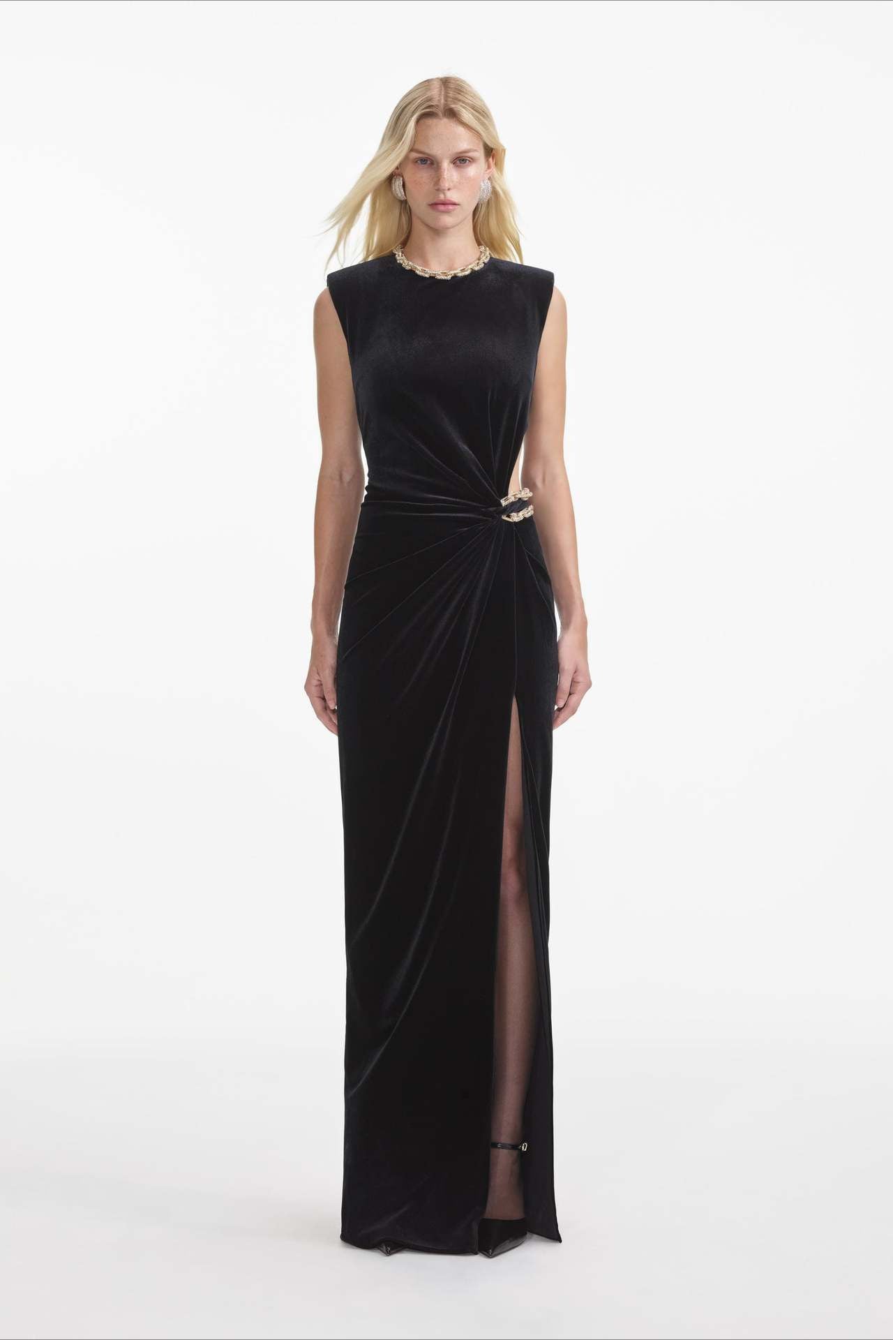 Cut Out Velvet Bodycon Party Dress Main image