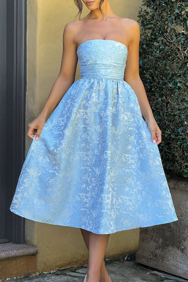 Strapless Elegant Party Dress XS / Blue Main image